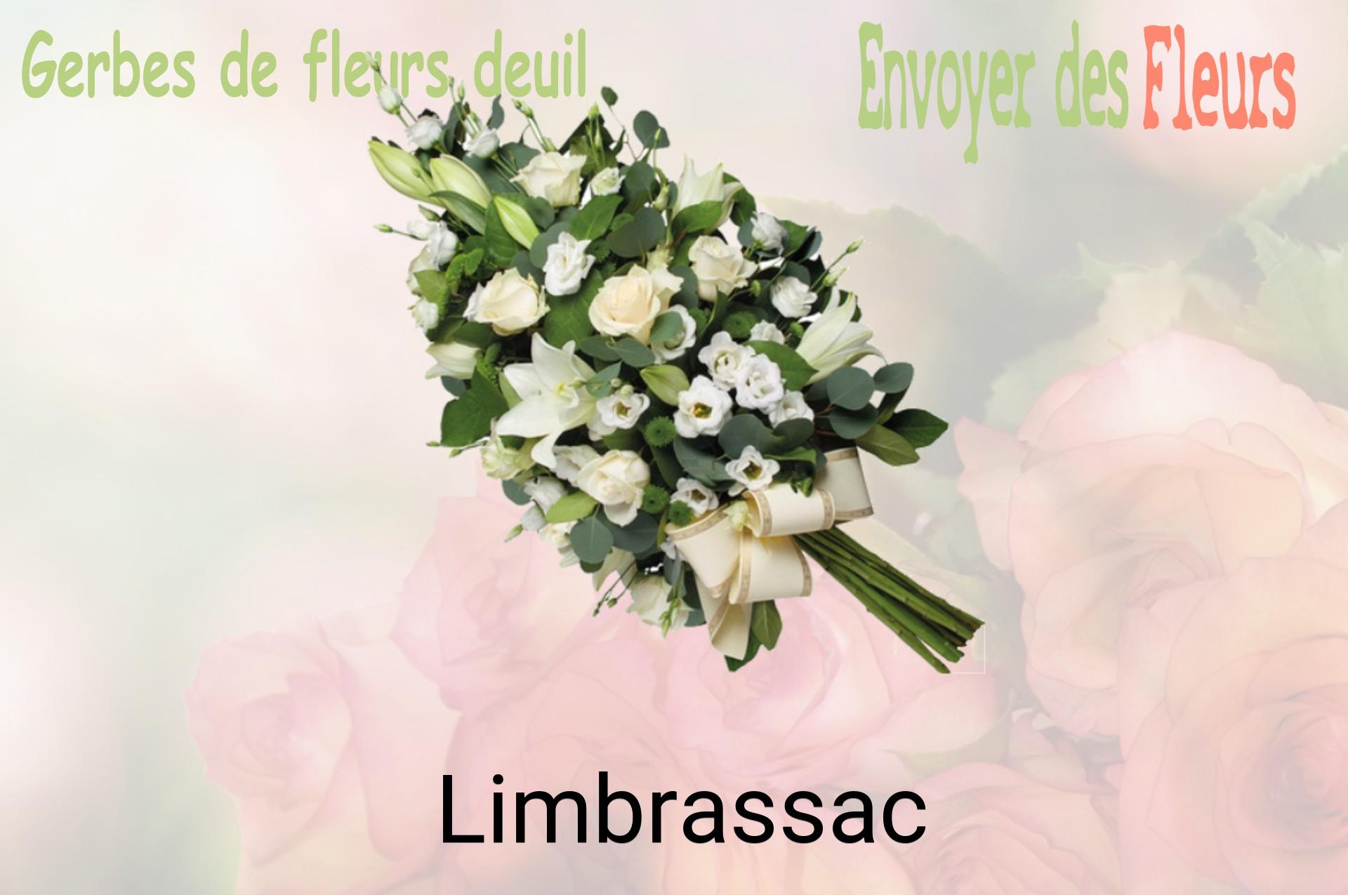 Gerbe de fleurs de deuil livrée à Limbrassac